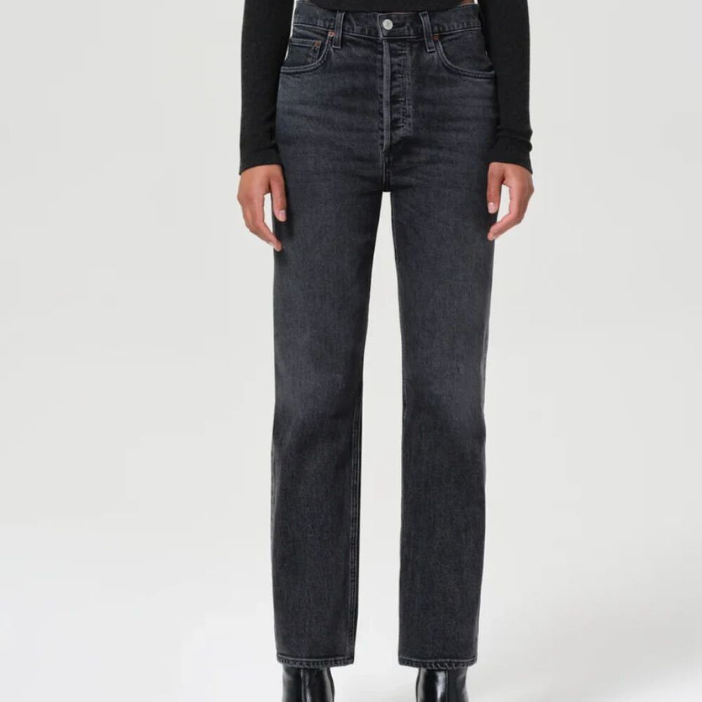 Agolde Straight Leg Jeans - Charcoal Black